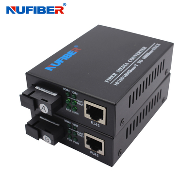 Nufiberギガビット媒体のコンバーター10/100/1000Mの単信単一モード1310nm/1550nm SC
